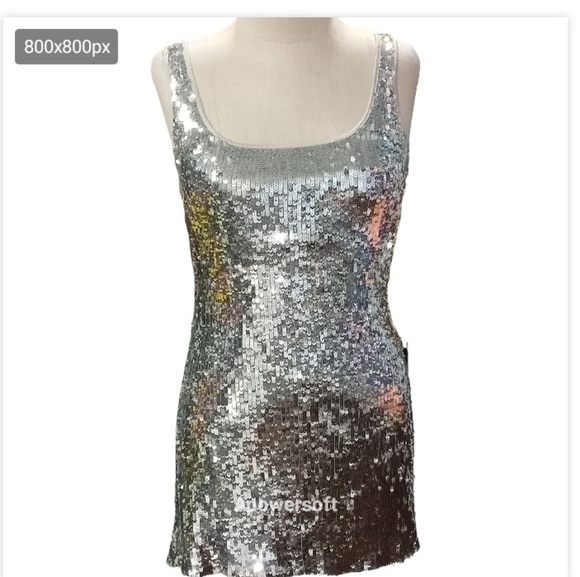 Vintags Y2K sequins mini , club 2,000 parties mindless size xs - Picture 2 of 6